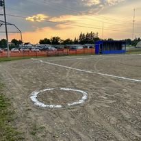 the ball diamond during sunset
