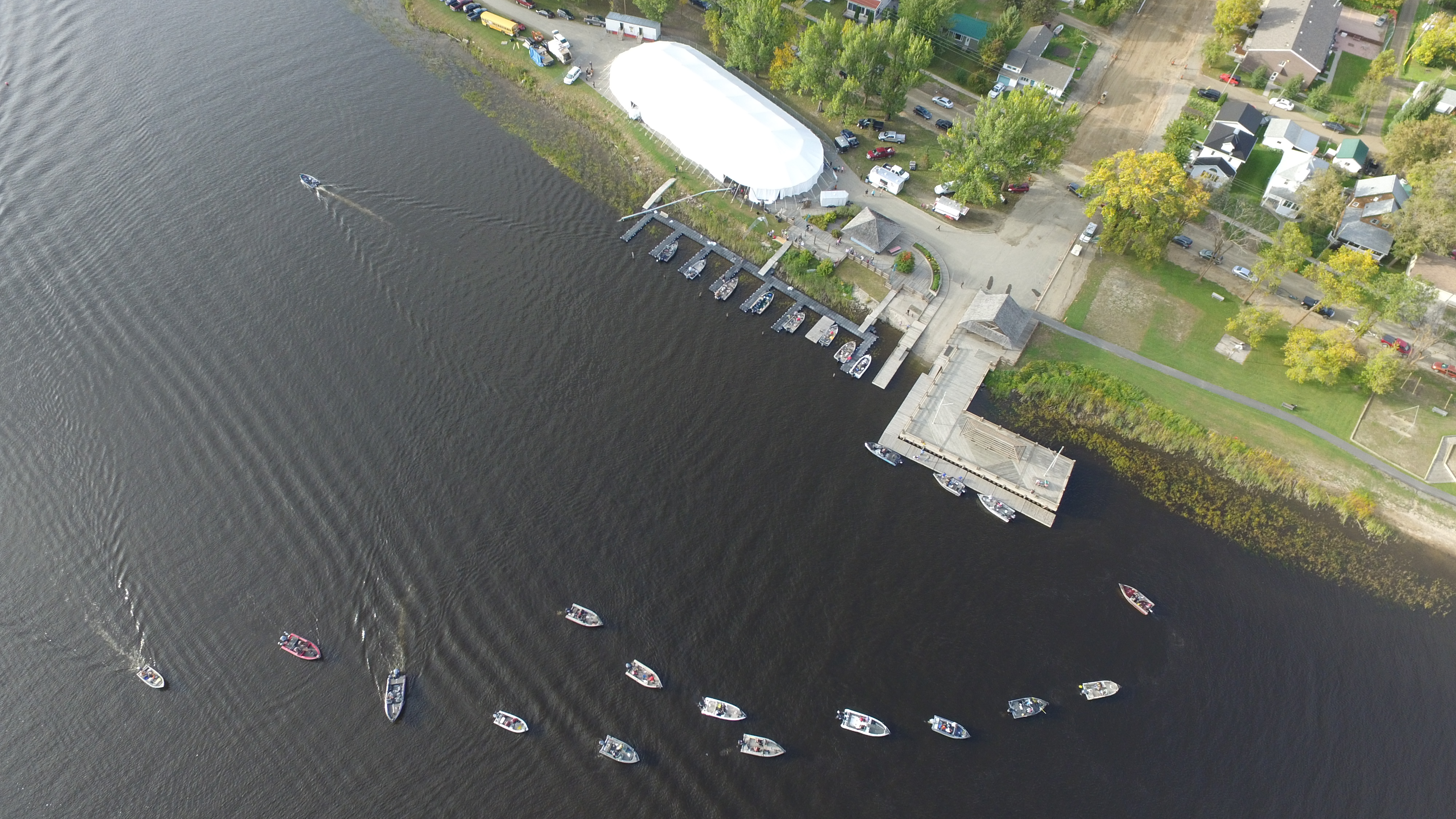 dock with boats on the water